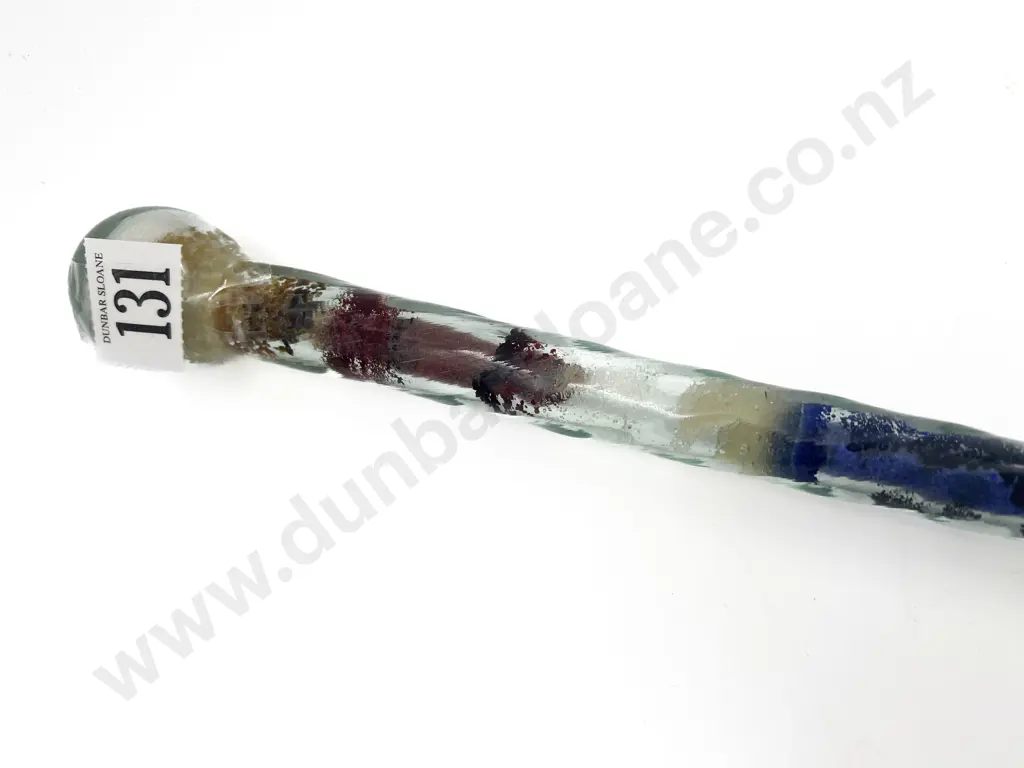 Victorian Hand Blown Glass Walking Cane Image 1++