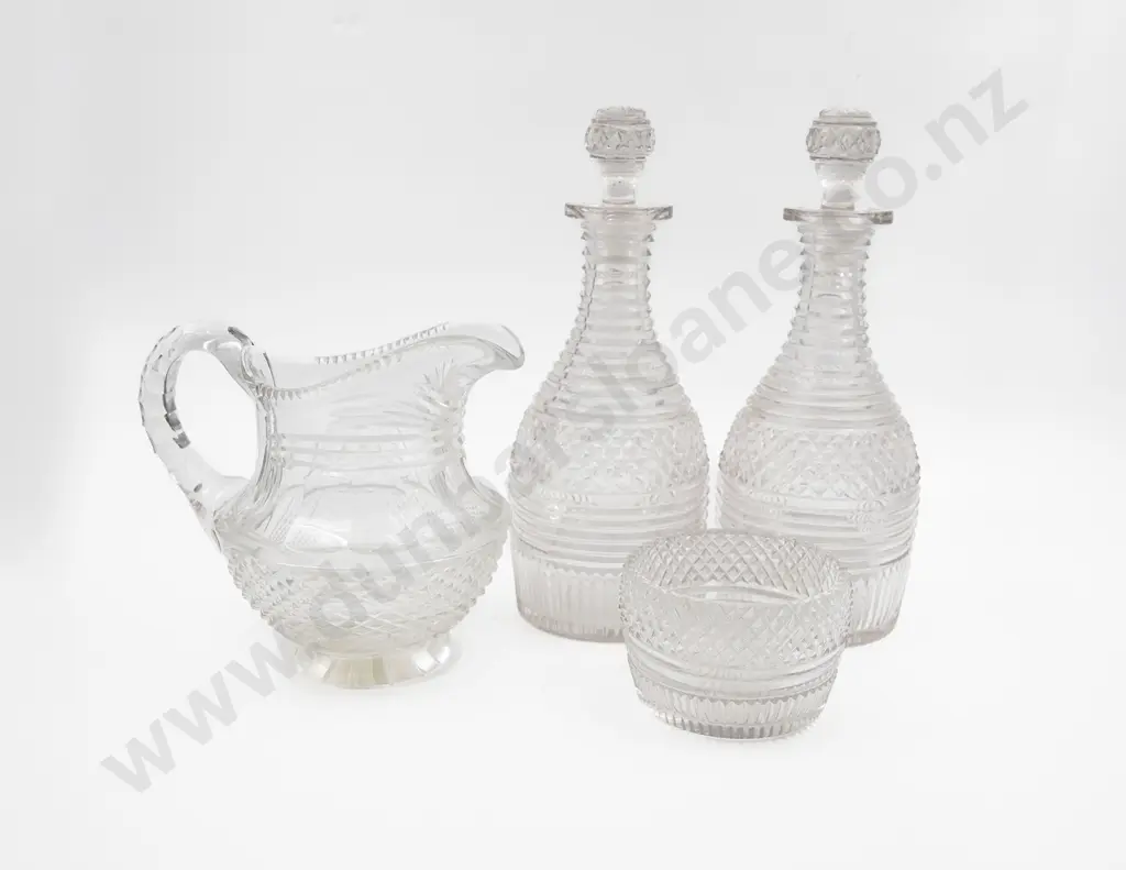 Pair Early C19th Decanters Image 1++