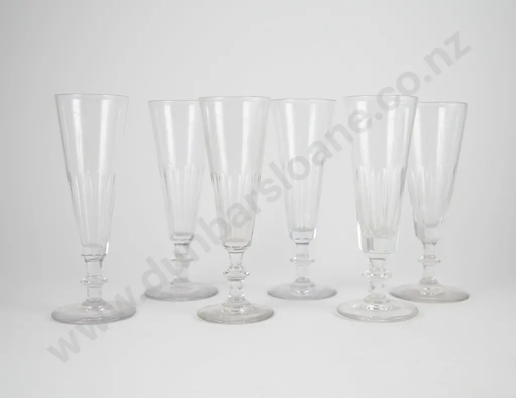 Set Of 6 Georgian Champagne Flutes Image 1++