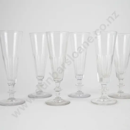 Set Of 6 Georgian Champagne Flutes