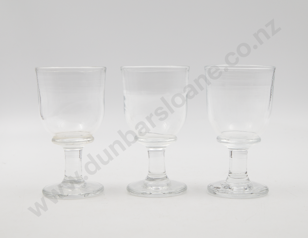 3 Vict Hand Blown Glass Rummers Image 1++
