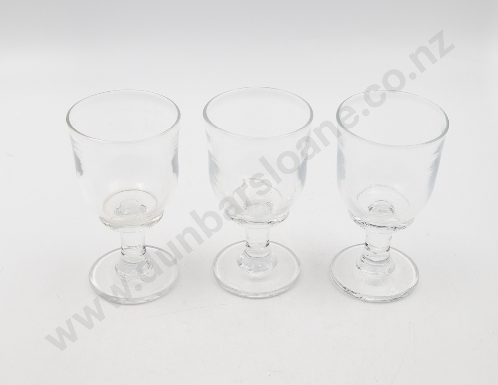 3 Vict Hand Blown Glass Rummers Image 1++