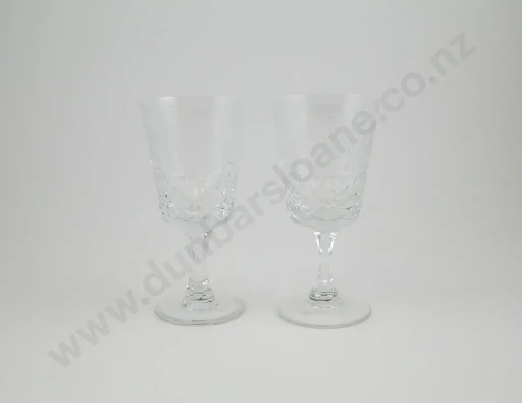 Pair Of St John Ambulance 100 Years Commemorative Crystal Wine Glasses Image 1++