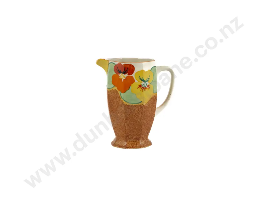 Clarice Cliff Bizarre "Nasturtium" Athens Shape Jug Image 1++
