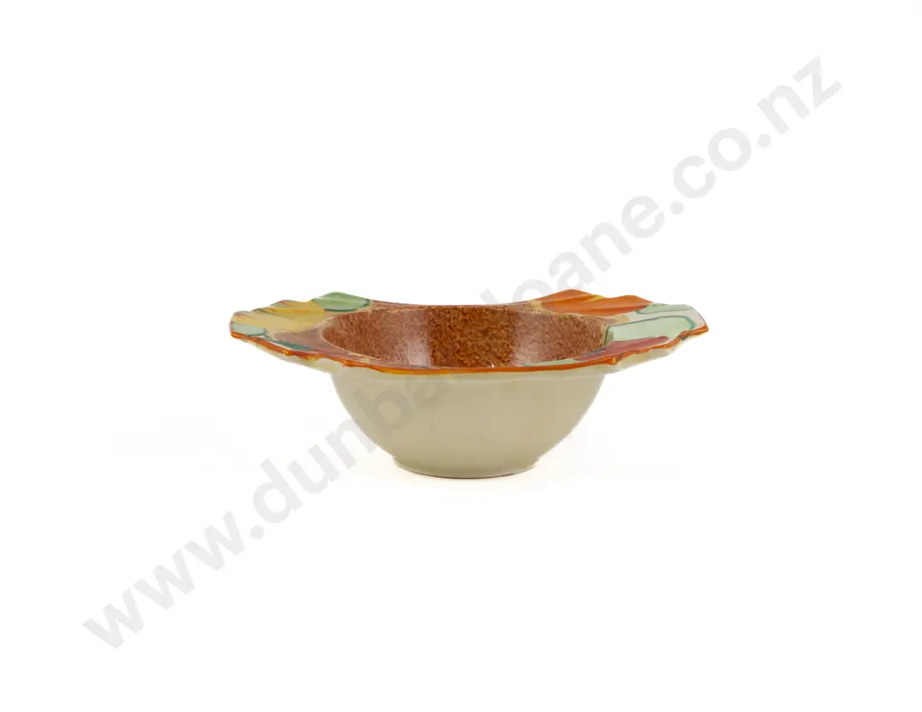 Clarice Cliff Bizarre "Nasturtium" Two Handled Bowl Image 1++