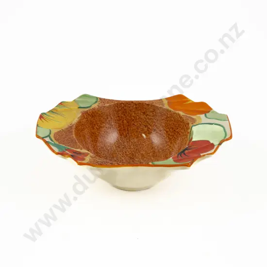 Clarice Cliff Bizarre "Nasturtium" Two Handled Bowl