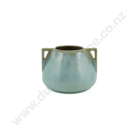Vintage Fulper American Art Pottery Green Flambe Vase