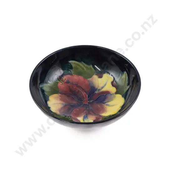 Moorcroft Hibiscus Footed Circular Bowl