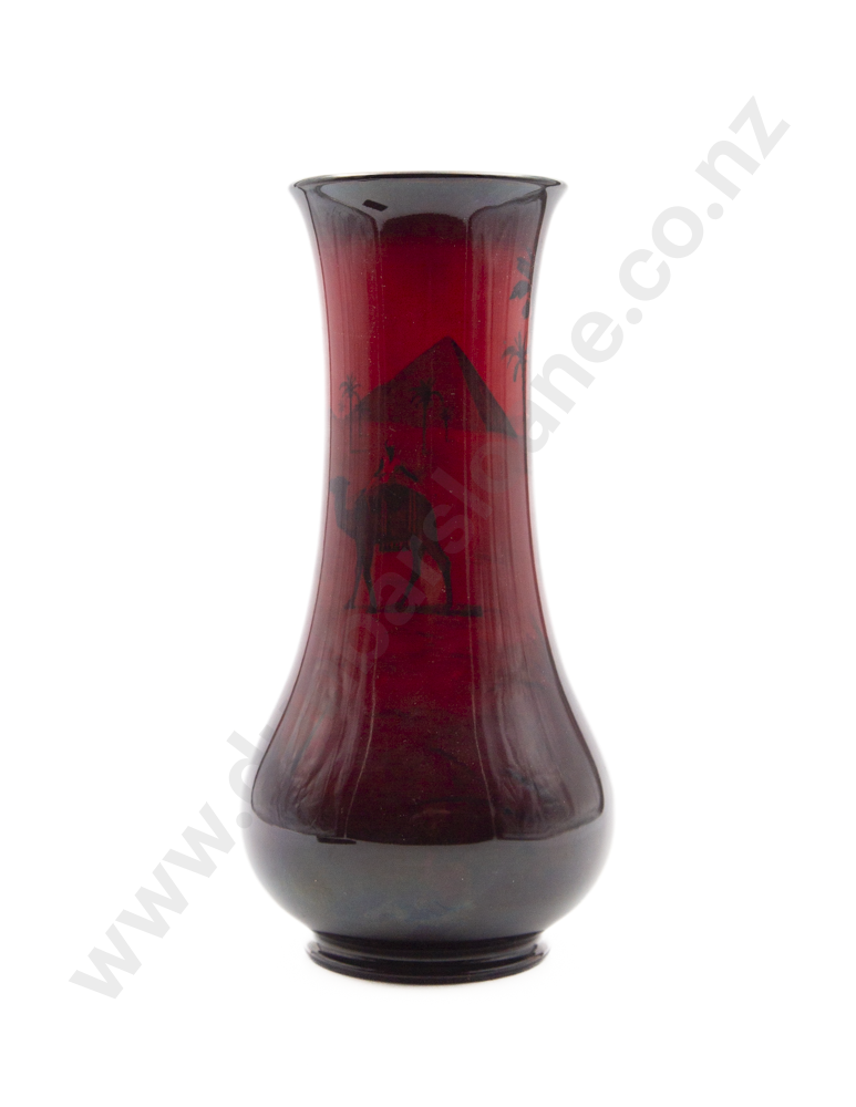Large Royal Doulton Flambe Arabian Desert Pattern Vase Image 1++