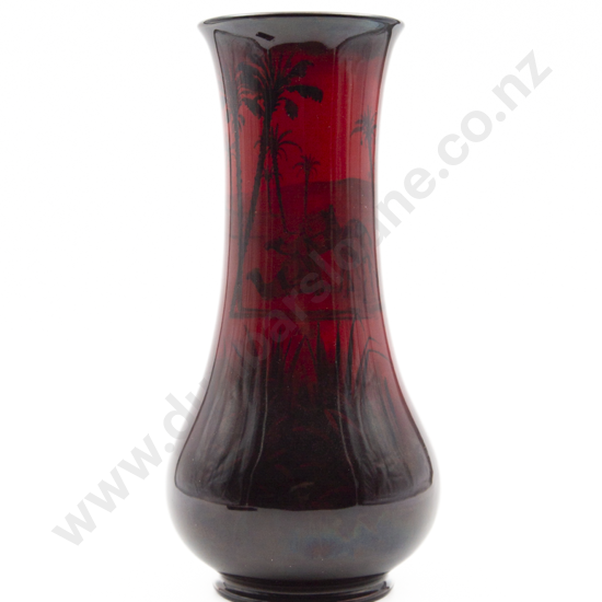 Large Royal Doulton Flambe Arabian Desert Pattern Vase