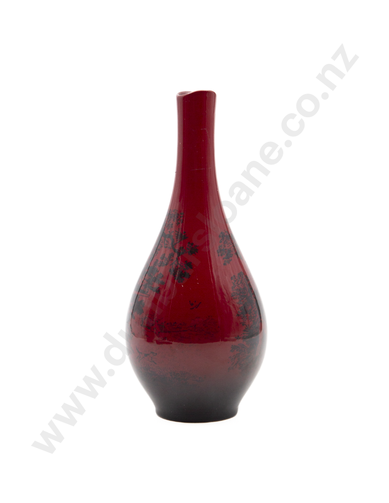 Royal Doulton Flambe Woodcut Pattern Vase Image 1++