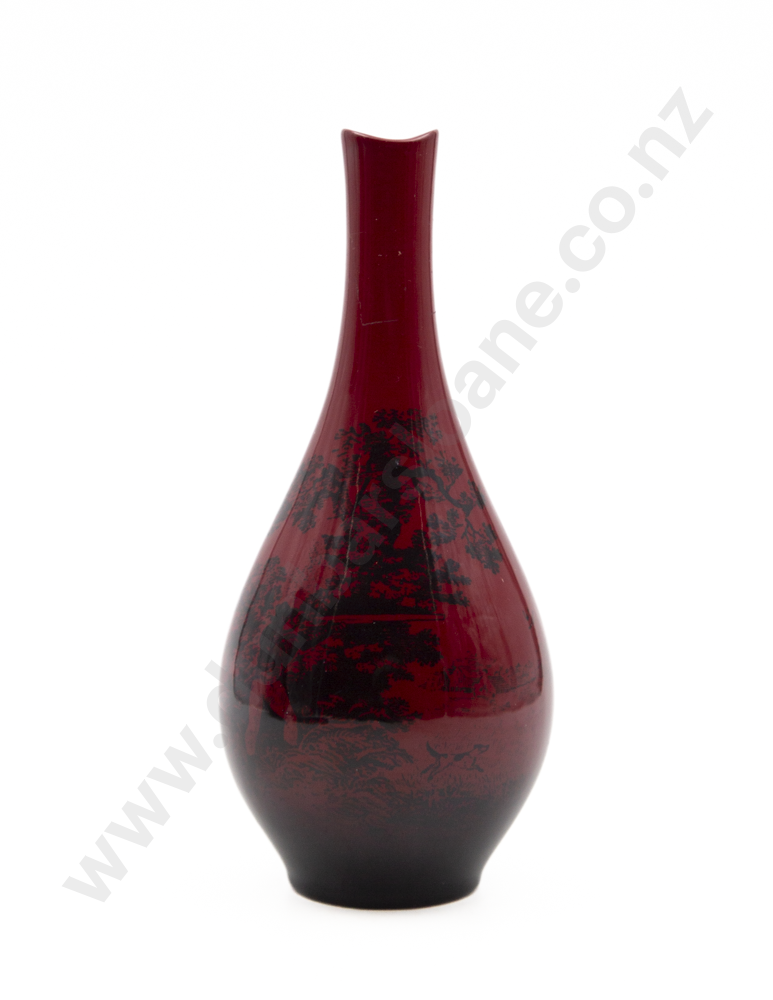Royal Doulton Flambe Woodcut Pattern Vase Image 1++