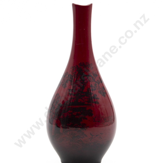 Royal Doulton Flambe Woodcut Pattern Vase