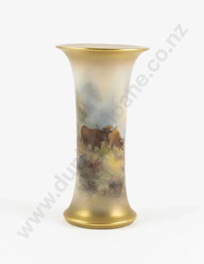 Royal Worcester Trumpet Vase Image 1++