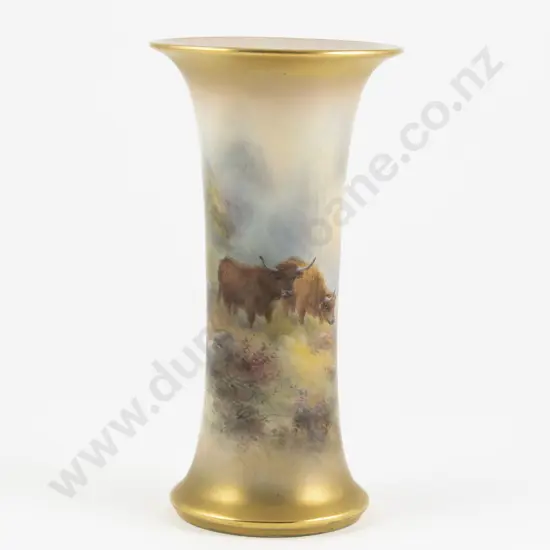 Royal Worcester Trumpet Vase