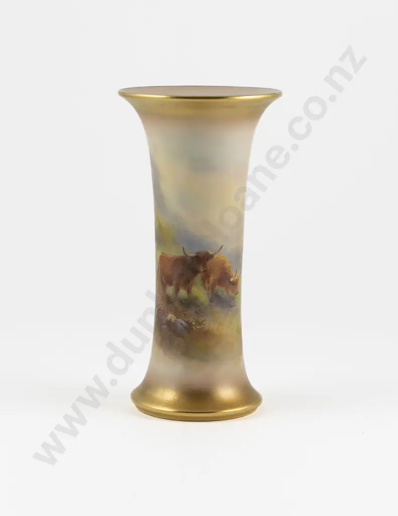 Royal Worcester Trumpet Vase Image 1++