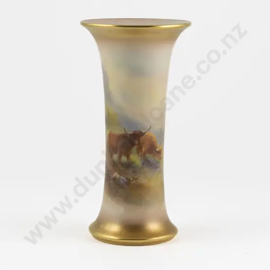 Royal Worcester Trumpet Vase