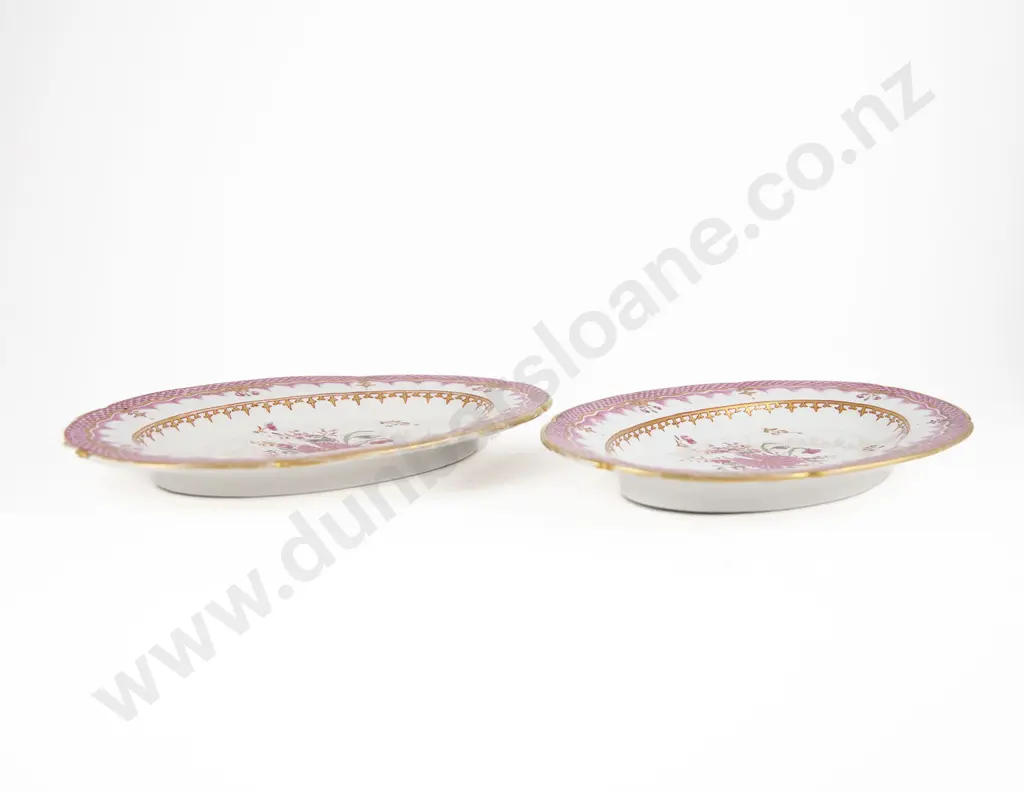 Pair Early C19th Cantonese Exportware Ashets Image 1++