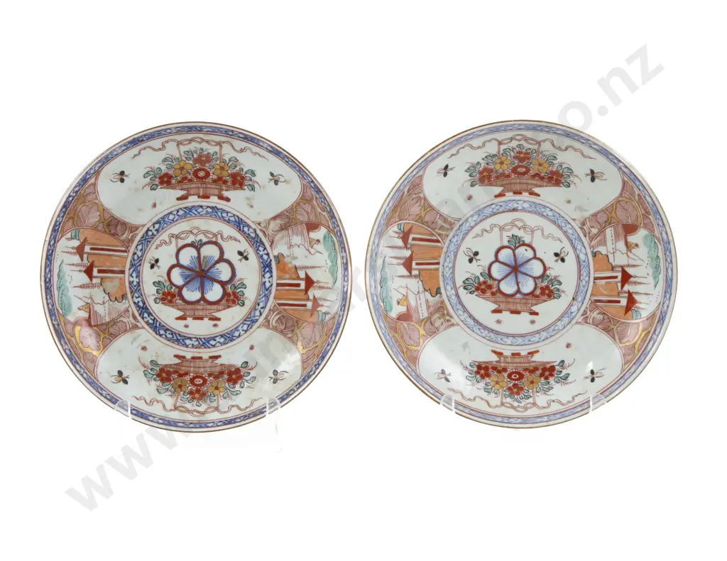 Pair Of Late C18th/Early C19th Imari Shallow Bowls Image 1++