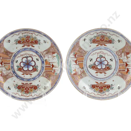 Pair Of Late C18th/Early C19th Imari Shallow Bowls