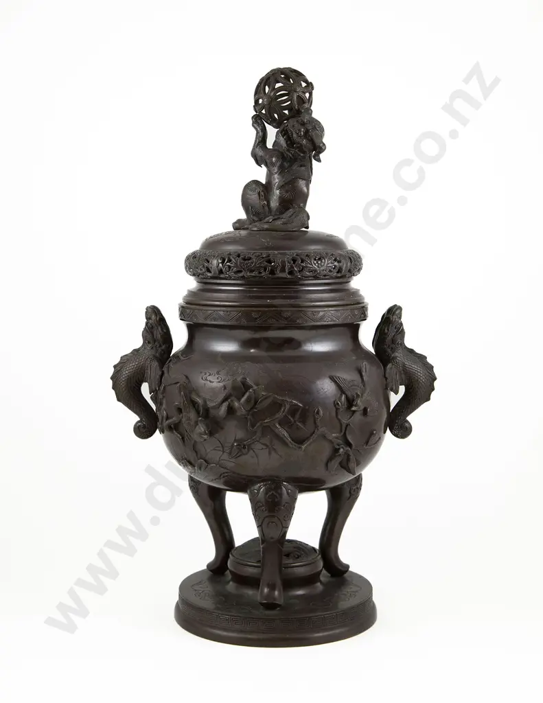 Late C19th Chinese Bronze Censer Image 1++