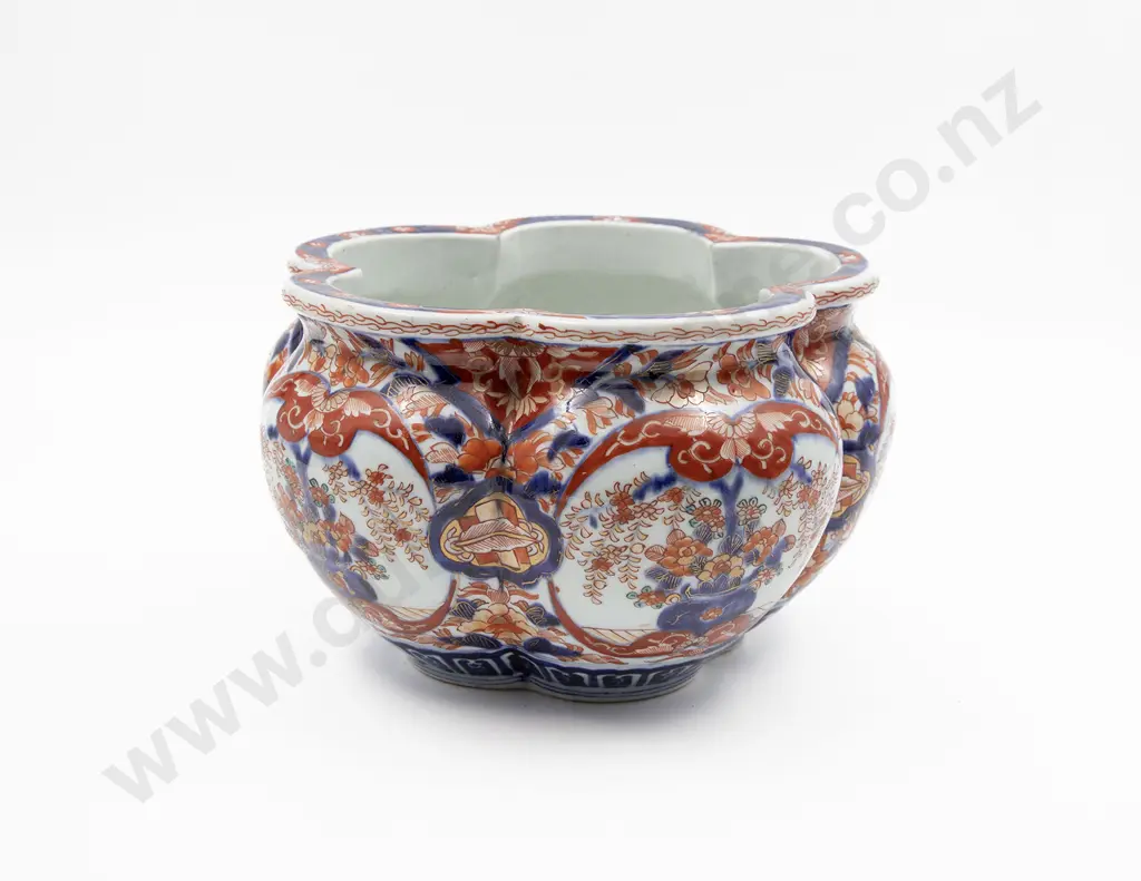 Japanese Imari Hexagonal Lobed Jardiniere Image 1++