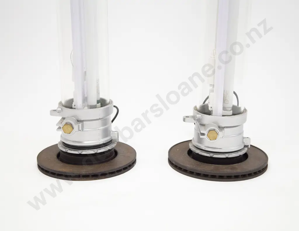 Pair Mid Century Industrial Floor Lamps Image 1++