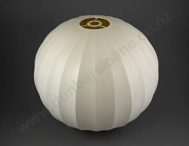 Two Large Vintage George Nelson Bubble Lamp Shades by Herman Miller Image 1++