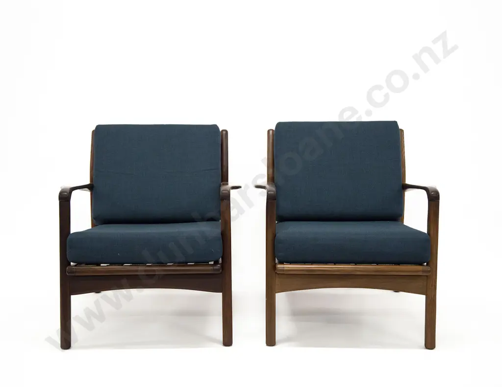 A Pair Of Danish Mid-Century Armchairs Image 1++