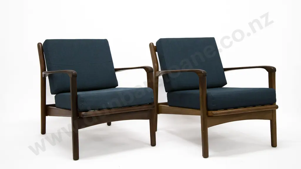 A Pair Of Danish Mid-Century Armchairs Image 1++