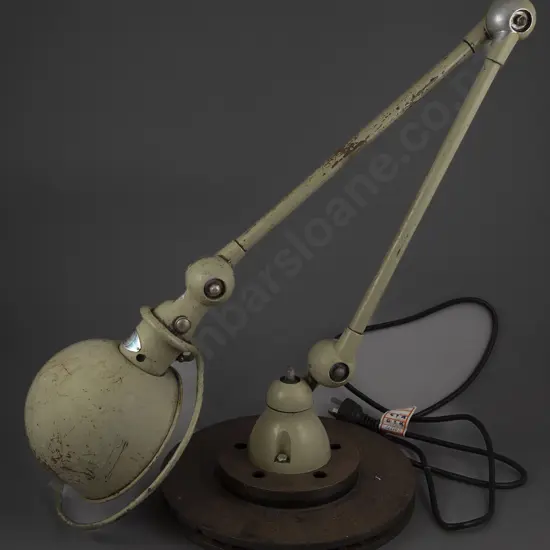 A Vintage French Jielde Industrial Design Articulated Desk Lamp
