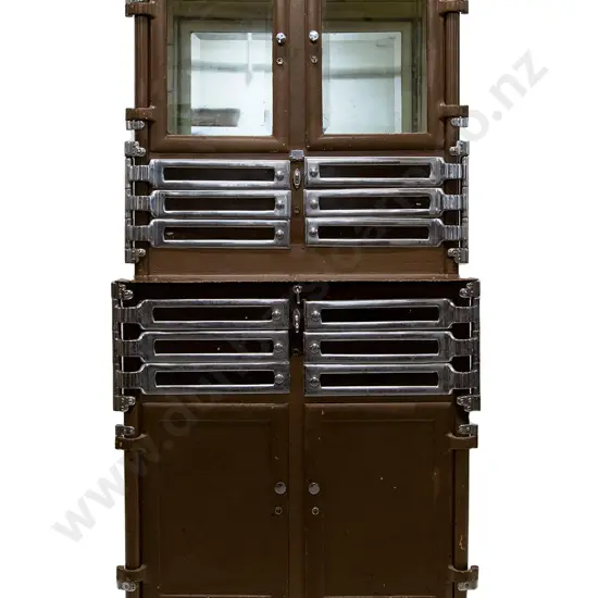 Circa 1910 American All Metal Dentist Cabinet
