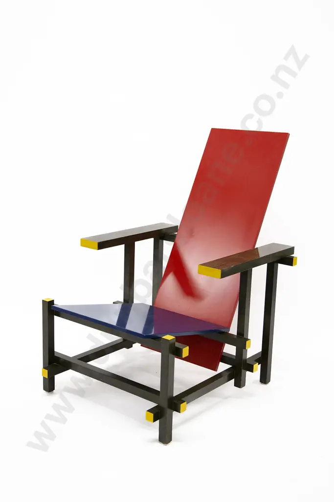 After Gerrit Rietveld A 635 'Red and Blue' Chair Image 1++