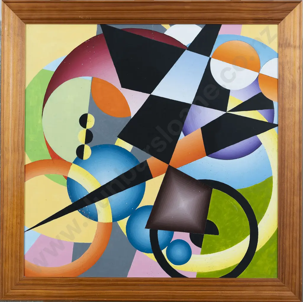 Lloyd Hillyer Untitled abstract design acrylic on paper Image 1++