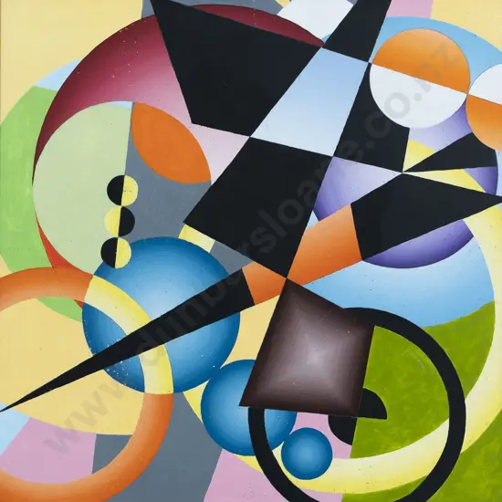 Lloyd Hillyer Untitled abstract design acrylic on paper