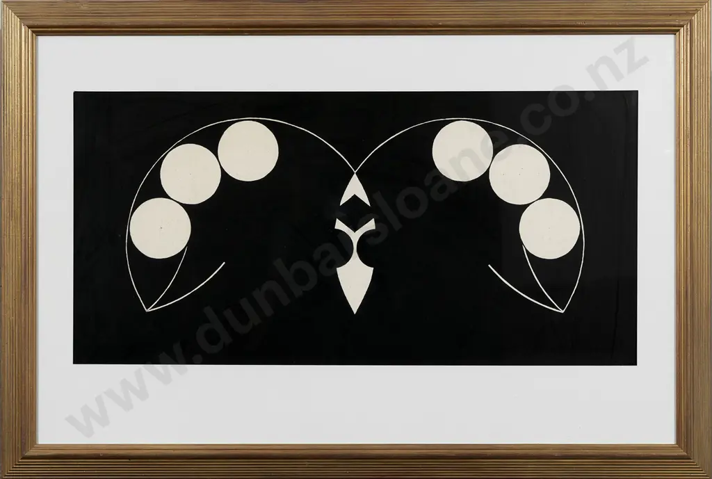 Lloyd Hillyer Untitled abstract design in black and white Image 1++