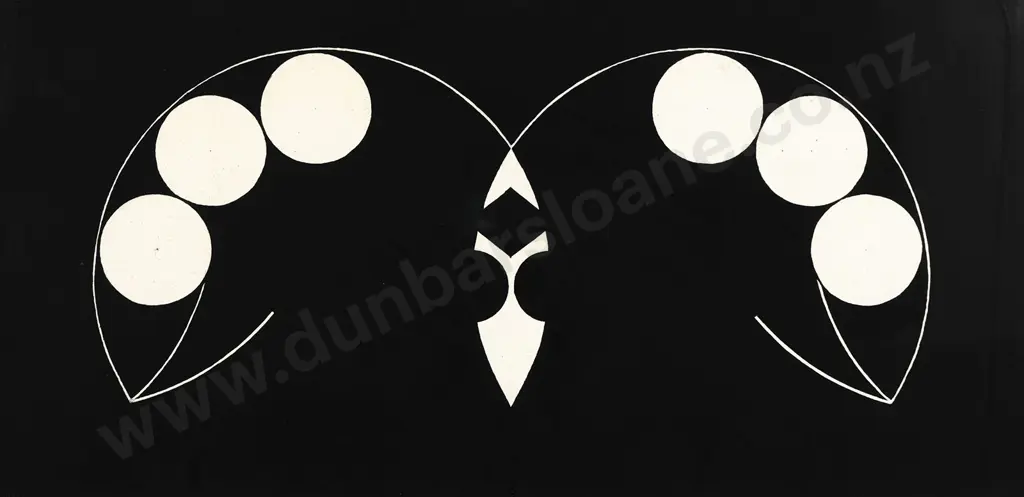 Lloyd Hillyer Untitled abstract design in black and white Image 1++