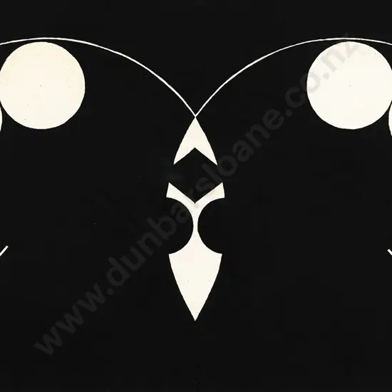 Lloyd Hillyer Untitled abstract design in black and white