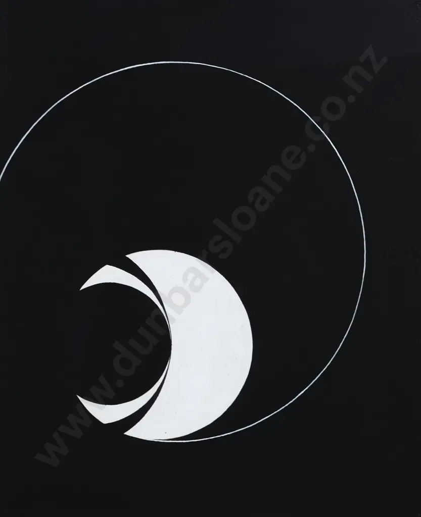 Lloyd Hillyer Untitled abstract design in black and white Image 1++