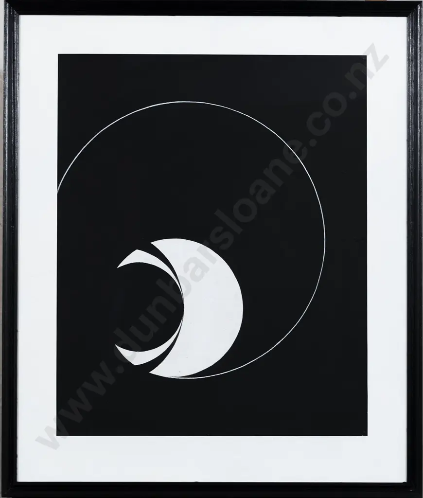 Lloyd Hillyer Untitled abstract design in black and white Image 1++