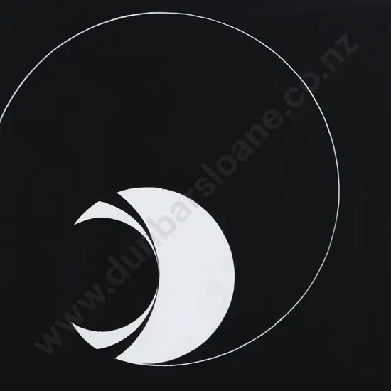 Lloyd Hillyer Untitled abstract design in black and white