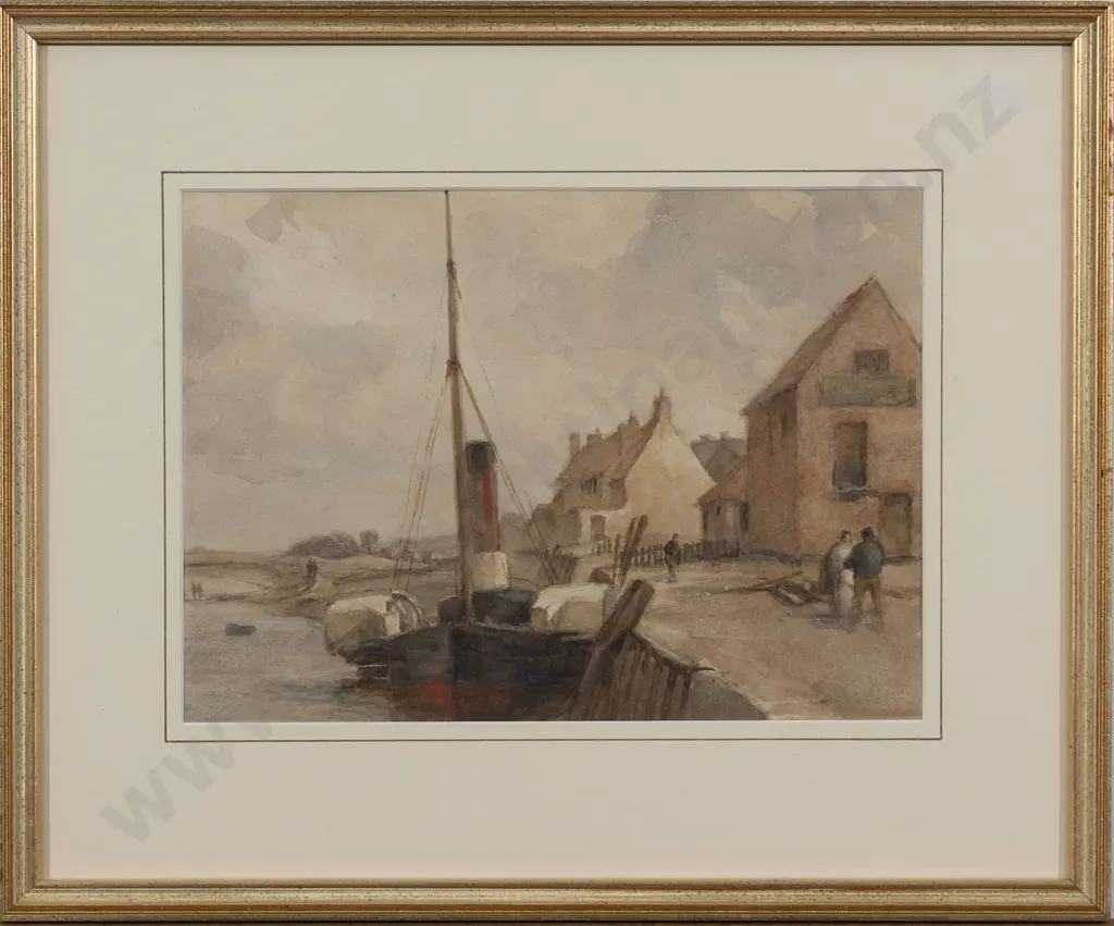 Unknown Artist - Early C20th English Fishing Village Image 1++