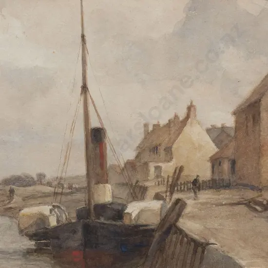 Unknown Artist - Early C20th English Fishing Village