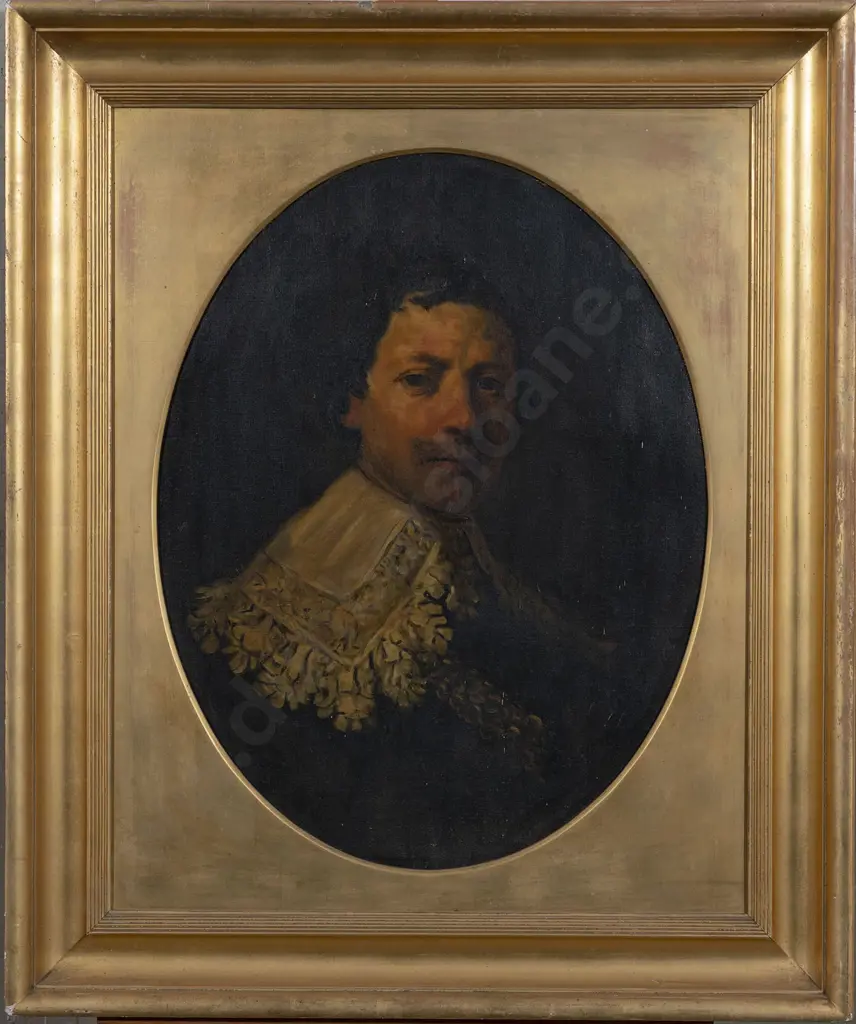 C19th Portrait of a Gentleman in the Style of Van Dyke Image 1++