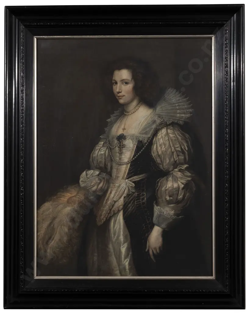 After Anthony van Dyck - Early C20th Print of Marie-Louise de Tassis Image 1++