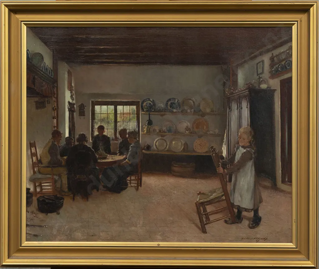 Willem Albract (Belgium 1861 - 1922) - Interior Scene Image 1++
