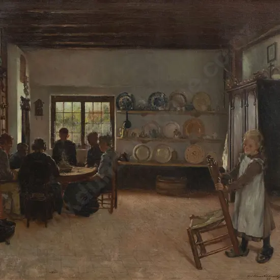 Willem Albract (Belgium 1861 - 1922) - Interior Scene
