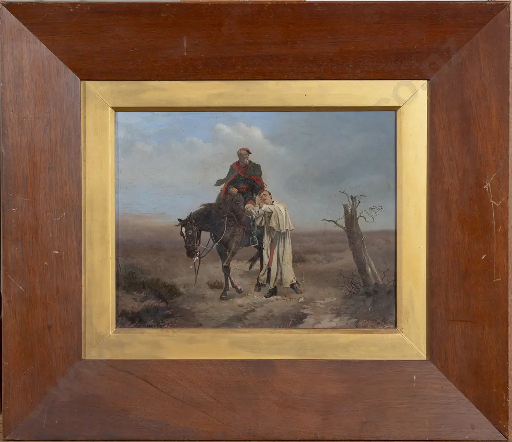 Style of Ernest Meisonnier - French Cavalry Soldier and Companion Image 1++