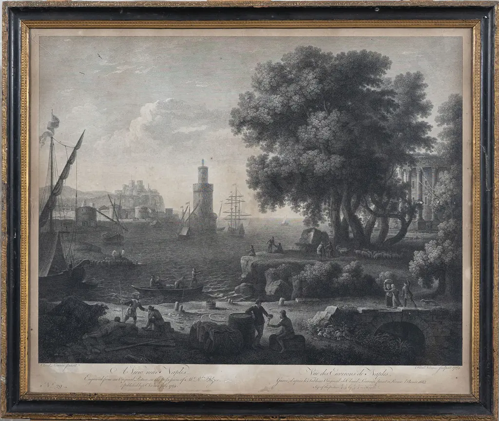 Franz Vivares after Claude Lorrain - A View Near Naples Image 1++