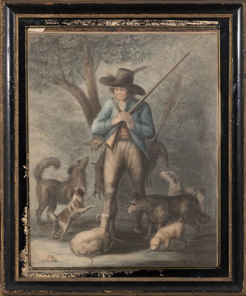 Early C19th Engraving of Gamekeeper Image 1++